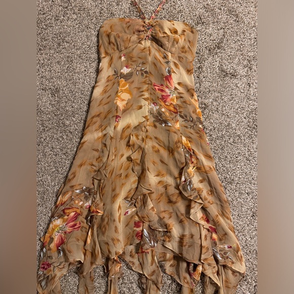 Vintage Silk I.C.E. Beaded Halter Dress Size 6 - Picture 2 of 10